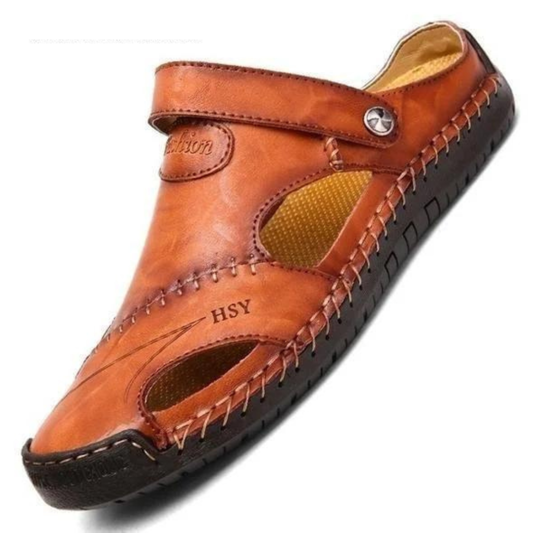 Snappy Soft Leather Sandals For Outdoor Men
