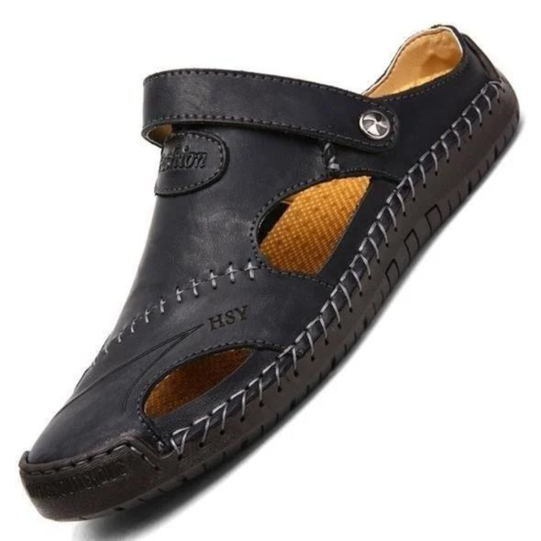 Snappy Soft Leather Sandals For Outdoor Men
