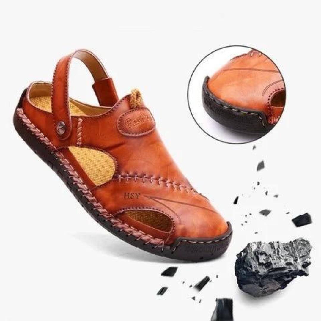 Snappy Soft Leather Sandals For Outdoor Men