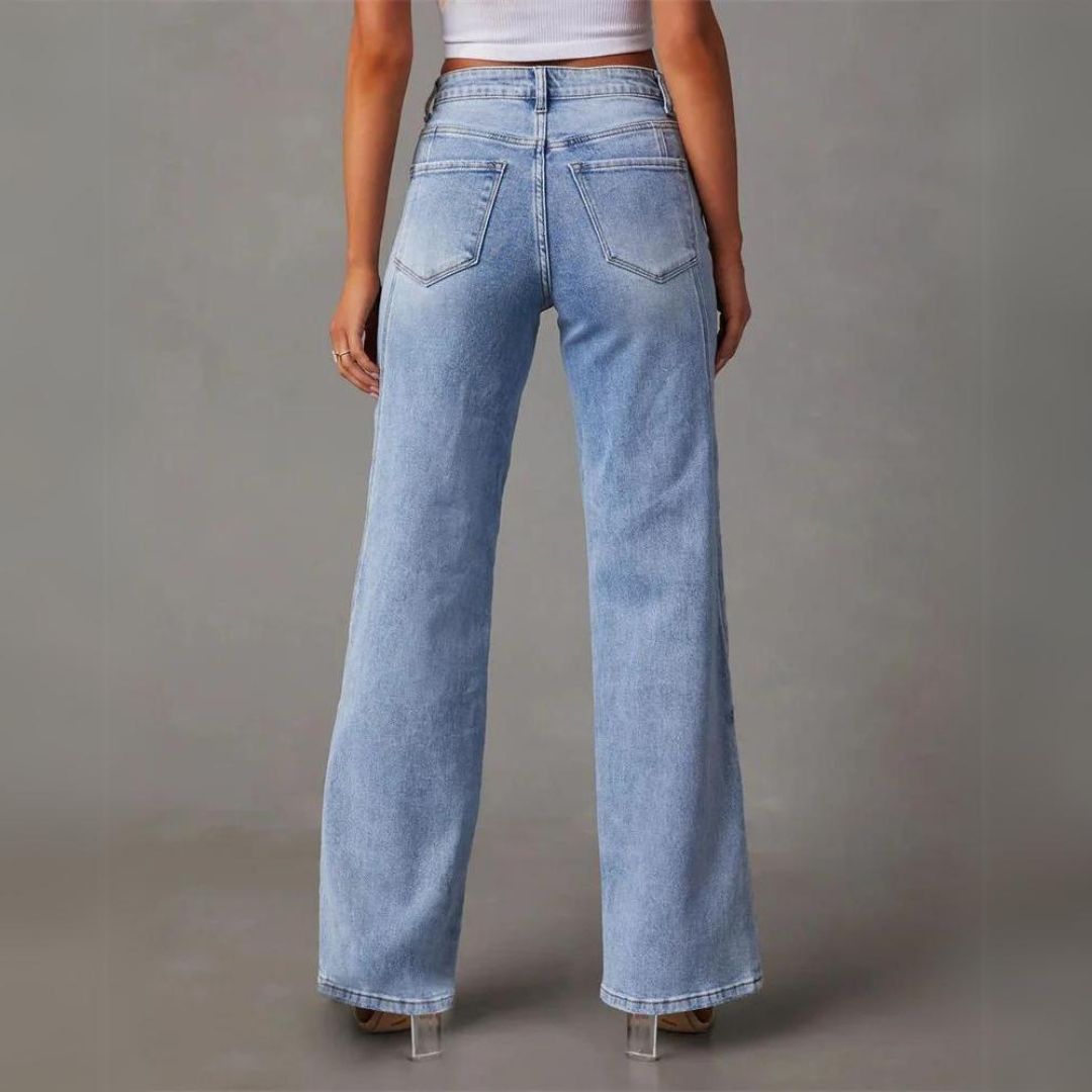 Fayline Wide Leg Denim Jeans