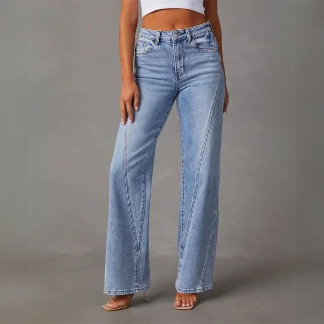 Fayline Wide Leg Denim Jeans