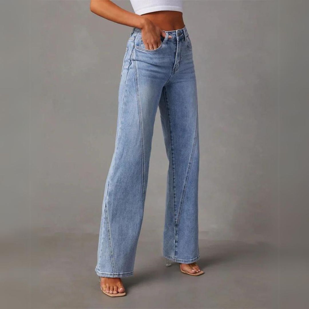 Fayline Wide Leg Denim Jeans