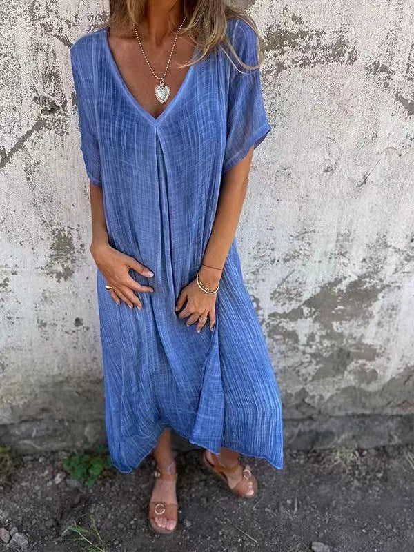 Janice Elegant V-neck Midi Dress